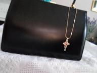 img 1 attached to FC Jory Rose & Rhodium Plated CZ Cross Pendant Necklace - Enhanced SEO review by David Guliford