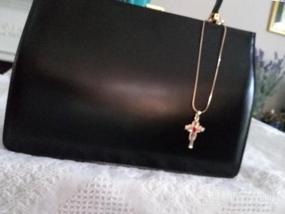 img 5 attached to FC Jory Rose & Rhodium Plated CZ Cross Pendant Necklace - Enhanced SEO