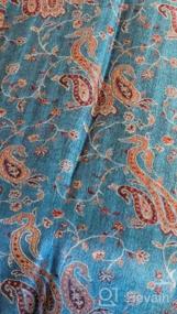 img 6 attached to Achillea Soft Silky Reversible Paisley Pashmina Shawl Wrap Scarf With Fringe Trim