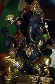 img 5 attached to DharmaObjects Статуя Ганеша Ганеши (золото, 6,5 дюйма)