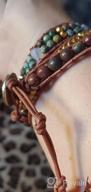 img 1 attached to YGLINE Boho Handmade Leather Tube 🌟 Crystal Stone Bracelet: Striking Style for Women review by Steven Harmon