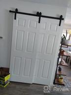 img 1 attached to ZEKOO 6FT Single Track Bypass Barn Door Hardware Kit, Double Sliding Doors Overlapping For Low Ceiling review by Everald Mendez