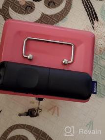 img 7 attached to Metal Cash Box With Key Lock, Secure Money Tray, Pink Color, Dimensions 7.8" X 6.8" X 3.6" By Decaller