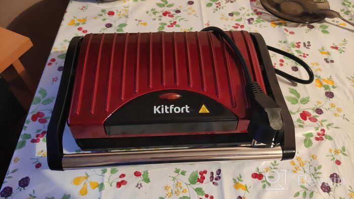 img 1 attached to Sandwich maker Kitfort KT-1609 Panini Maker, red review by Barbara Koscienek ᠌