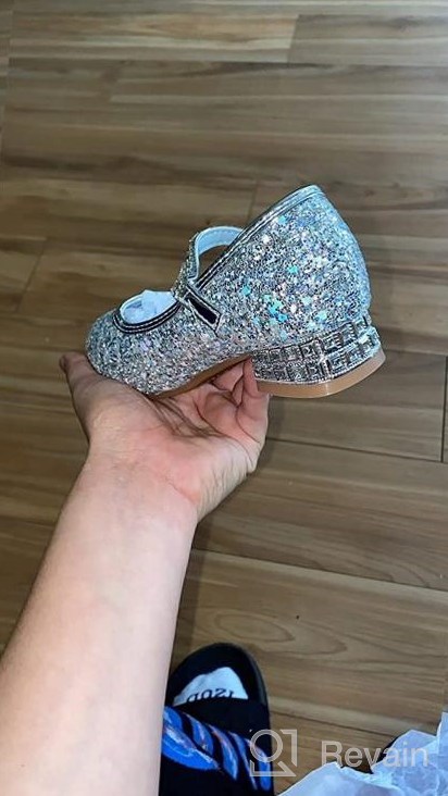 img 1 attached to 👑 Mowoii Glitter Sparkle Princess Rhinestone Girls' Shoes: Dazzling Footwear fit for Royalty review by Dawn Adams