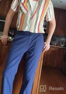 img 1 attached to Men'S Linen Blend Relaxed Fit Straight Leg Pants With Elastic Waistband review by David Grajales