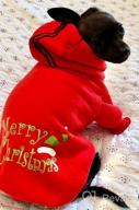 img 1 attached to Christmas Patterns Printed Dog Hoodie Pet Puppy Sweatshirt Clothes Red Extra Small review by Christine Bryant