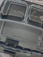 img 1 attached to Efficient Meal Prep With YANGRUI Clamshell Food Containers - Large Capacity & Leak Proof 3-Compartment 9.5 Inch Containers For Microwave & Freezer review by Johnny Mcnealy