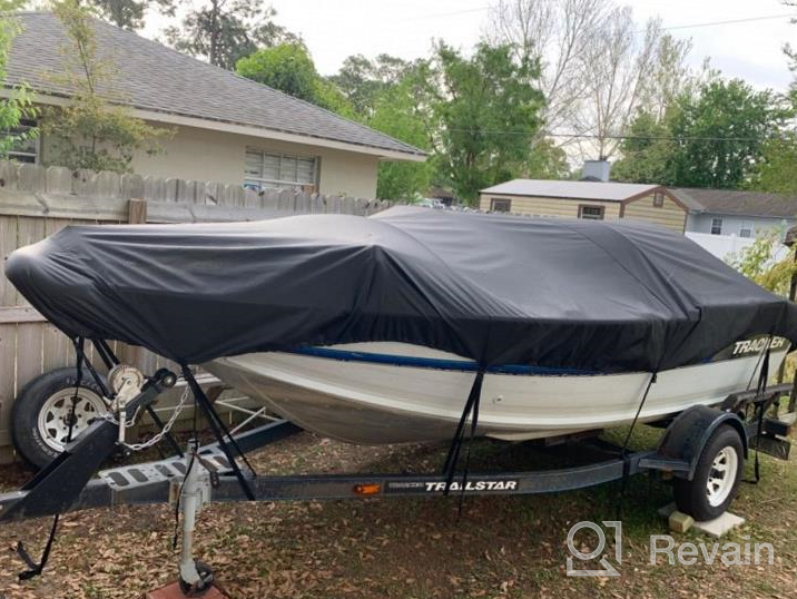img 1 attached to 600D Marine Grade Polyester Waterproof Boat Cover - All Weather Protection For V-Hull, TRI-Hull, Pro-Style, And Fishing Boats, Heavy Duty And Durable review by Tony Dago