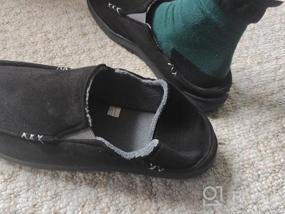img 7 attached to Мужская домашняя обувь из пены с эффектом памяти, удобные тапочки-мокасины Zizor, повседневная обувь без шнуровки на открытом воздухе без каблука