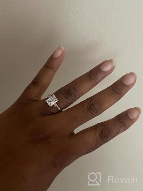 img 1 attached to Stunning TIGRADE Cubic Zirconia Engagement Ring Perfect For Weddings And Anniversaries - Available In All Sizes! review by Janelle Simmons