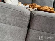 img 1 attached to Transform Your Living Space With A Chic Grey Modular Sectional Sofa And Ottoman Set From HONBAY review by Jason Marquez