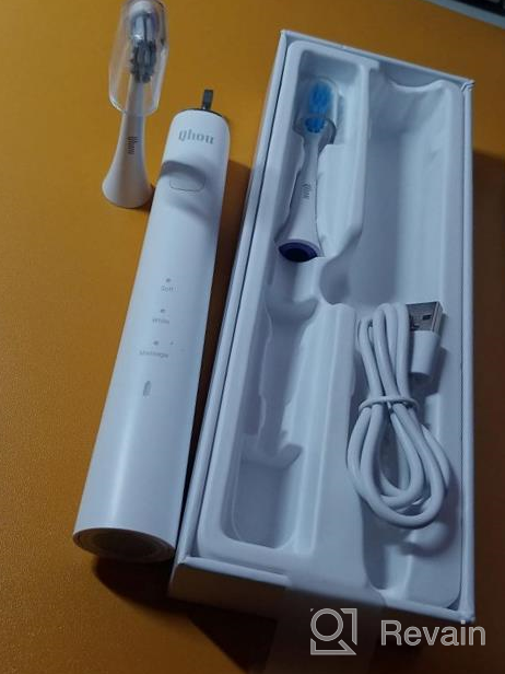img 1 attached to 🦷 Qhou Sonic Electric Toothbrush Replacement Heads - 4 Pack of Professional Dupont Electric Toothbrush Heads for Adults (Grey) review by Jeff Diaz