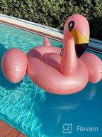 img 1 attached to Jasonwell Flamingo Pool Float: Giant Inflatable Raft With Fast Valves For Summer Beach And Swimming Fun. Perfect Pool Floatie Lounge For Adults And Kids, Ideal For Party Decorations And Toys. review by Jeff Hall