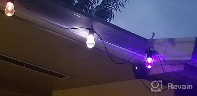 img 1 attached to HBN 24Ft Outdoor String Lights RGBW-Smart String Lights Color Changing, 12 Shatterproof Bulbs, 2.4 GHz Wi-Fi & Bluetooth App Control, Works With Alexa/Google Home, IP65 Waterproof-Patio/Party/Café review by Cesar Hubbard