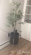 img 1 attached to Artificial Olive Tree - 5.25Ft Tall Faux Potted Silk Tree With Planter, Large Olive Branch And Fruit Decoration, Indoor Home Decor For Modern Living Spaces, 1032 Leaves review by Jason Hood