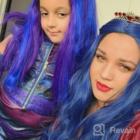 img 5 attached to Получите свой идеальный костюм Эви с синим париком Mersi с косой для женщин - идеально подходит для Хэллоуина и вечеринок в стиле аниме (S036)