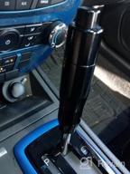 img 1 attached to Upgrade Your Driving Experience With Lunsom'S Automatic Shift Knob: High-Quality Metal Car Shifting With Push Button & Long Stick Gear Head In Black review by Jim Roberts