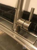 img 1 attached to Comllen Brushed Nickel Kitchen Faucet With Pull Down Sprayer Stainless Steel Kitchen Faucets, Modern Pull Out High Arc Single Lever Kitchen Sink Faucet Single Handle Faucet Without Deck Plate review by Eric Longoria