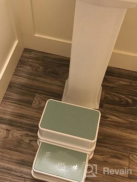 img 1 attached to Victostar 2 Step Stool For Kids - Anti-Slip, Sturdy & Safe Potty Training Aid For Toilet, Bathroom & Kitchen! review by Jerry Anderson