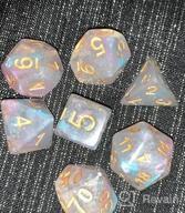 img 1 attached to Pink & Cyan Iridecent Swirls DND Polyhedral Dice Set - 11 Piece For Dungeons And Dragons, D&D Role Playing Games review by Andres Imaging
