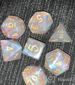 img 5 attached to Pink & Cyan Iridecent Swirls DND Polyhedral Dice Set - 11 Piece For Dungeons And Dragons, D&D Role Playing Games