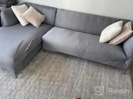 img 1 attached to TAOCOCO Sectional Couch Covers 2Pcs L-Shaped Sofa Covers Softness Furniture Slipcovers With 2Pcs Pillowcases L-Type Polyester Fabric Stretch Couch Covers 3 Seater + 3 Seater (Light Gray) review by Anthony Mayes