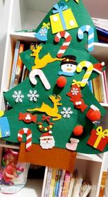 img 8 attached to Станьте праздничным с набором новогодней елки из войлока ALLADINBOX DIY - идеальный рождественский подарок и украшение!