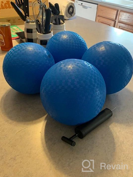 img 1 attached to Official Size Playground Dodgeball Pack With Pump - 8.5-Inch Balls For Handball, Schools, And Camps review by Ryan Fitch