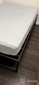 img 6 attached to Queen Size Metal Platform Bed Frame - No Box Spring Needed, Steel Slat Support By VECELO