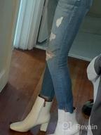 img 1 attached to IDIFU Ada Fashionable Ankle Boots With Square Toe And Half Size Larger Fit review by Ryan Hill