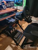 img 1 attached to Marada Steering Wheel Stand X Frame Racing Simulator Steering Wheel Stand Foldable & Tilt-Adjustable For G29 G920 T300RS T150 Wheel, Shifter,Pedals And Handbrake NOT Included review by Eric Alcantara