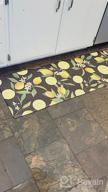 img 1 attached to 2-Piece SHACOS Lemon Kitchen Rugs Mats Set: Anti Fatigue, Non Slip, Waterproof Standing Mat For Kitchen Office Laundry Room - 17"X27.5",17"X47",Black review by Jared Surabhi