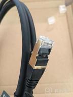 img 1 attached to Cat8 Ethernet Cable, Shielded For Outdoor&Indoor, 25FT Heavy Duty 26AWG Cat8 LAN Cable, Weatherproof, With Gold Plated RJ45 Connector, 40Gbps 2000Mhz High Speed For Router/Gaming/Xbox/IP Cam/Modem review by Amador Buckenmeyer