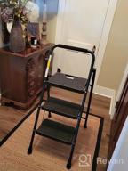 img 1 attached to Get A Grip And Climb Higher With HBTower 2 Step Folding Steel Ladder With Anti-Slip Pedal And Convenient Handgrip - Lightweight And Sturdy With 500Lb Capacity! review by John Munajj