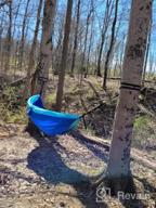 img 1 attached to Double Camping Hammock With Lightweight Nylon Parachute And Tree Straps - Perfect For Travel, Backpacking, And Outdoor Adventures review by Ross Sugden