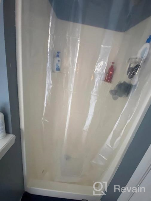 img 1 attached to Heavy Duty 72X78 Inch EVA 8G Clear Shower Curtain Liner With Rustproof Grommets & Weights review by Major Lindsay