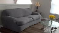img 1 attached to T Cushion Sofa Slipcover - 3-Piece Soft Couch Cover Set With Individual T-Shape Seat Covers For Furniture Protection - Medium, Sand review by Chris Tisdale