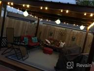 img 1 attached to Waterproof Solar String Lights For Outdoor Use - 27Ft Patio Lights With 13 Shatterproof G40 LED Bulbs, Solar Powered And Ideal For Backyard, Garden, Porch, Deck, Bistro, Camping, And Party Decor review by Terry Napoleon