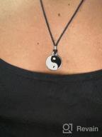 картинка 1 прикреплена к отзыву Стильный подвеска BlueRica Yin Yang с регулируемым 🕉️ черным шнуром: идеальное ожерелье для сбалансированного модного выражения от Jasin Gilstrap