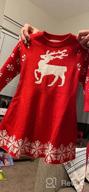 img 1 attached to SMILING PINKER Christmas Reindeer Snowflake Girls' Clothing review by Alison Herrier