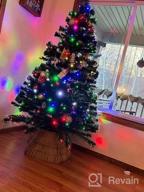 img 1 attached to Goplus 6FT Fiber Optic Pre-Lit Christmas Tree With 8 Flash Modes, Multicolored LED Lights, Metal Stand, And Artificial Design For Festive Holiday Decor review by Peter Barrera