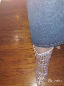 img 7 attached to Shine & Step Out In Style With Aquapillar Women'S Rhinestone Studded Stiletto Bootie!