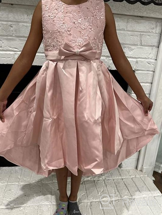 img 1 attached to 🎀 Exquisite High-Low Embroidered Dresses: Perfect for Girls' Birthday, Bridesmaid, and Communion Celebrations! review by Debbie Calloway