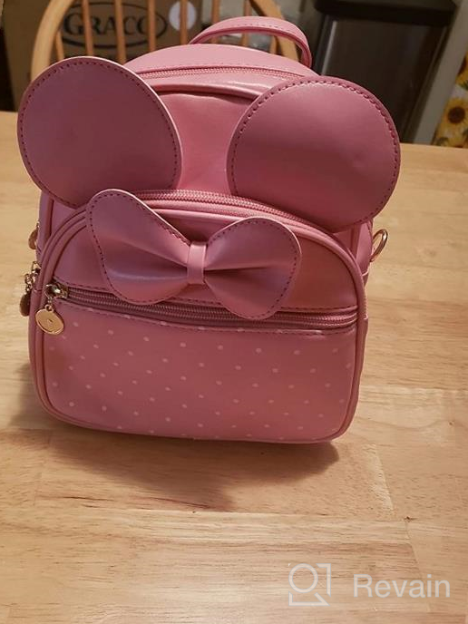 img 1 attached to Stylish And Cute Girls' Polka Dot Mini Backpack: A Convertible Shoulder Bag Purse For Women review by Jeff Keegan