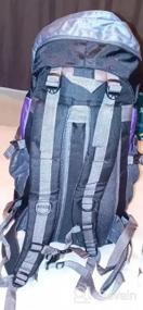 img 5 attached to Легкий водонепроницаемый рюкзак для походов - идеальный для альпинизма, кемпинга и путешествий - активный дневной рюкзак и сумка для путешествий на открытом воздухе емкостью 50 литров.