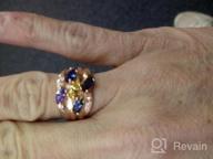 картинка 1 прикреплена к отзыву Персонализированные кольца для матерей с 5 имитированными камнями по рождению Кольца с обещанием семьи для нее с гравировкой с 5 именами Ювелирные изделия для внучки Подарок от Julie Cuevas