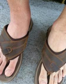 img 6 attached to Men'S Outback Faux Leather Sandal By Slack - Perfect For Summer!