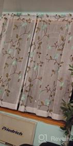 img 8 attached to Chic Floral Embroidered Grommet Curtains, 84 Inch Length - Keep Privacy And Style With VOGOL'S Pastoral Window Drapes For Living Room And Bedroom - Set Of 2 Panels, W52 X L84