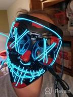 img 1 attached to LED Purge Mask For Adults - Scary Halloween Mask With Light Up Features For Enhanced Halloween Fun review by Kwesi Delgado